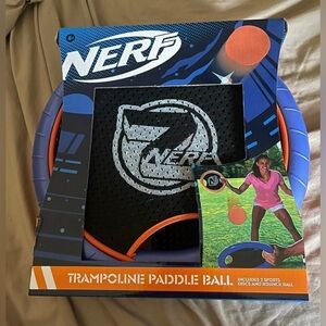Nerf Blue and Orange Trampoline Paddle Ball Set
